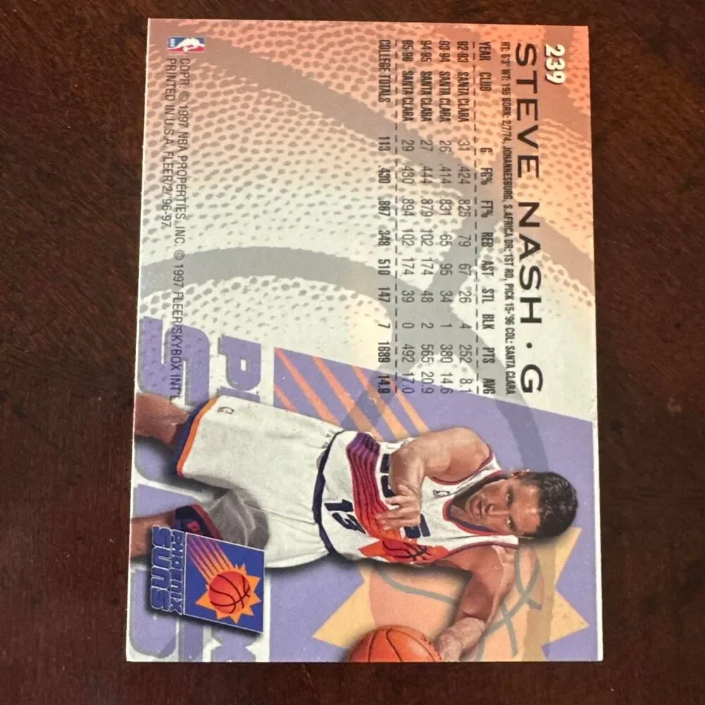 Steve Nash 1996-97 Fleer Rookie Card #239